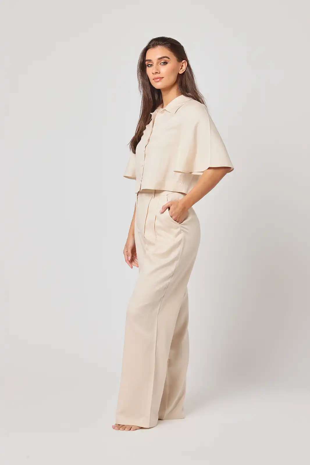 Women Clothing, Sepia Stories, Clothes For Women, Sustainable Cotton Clothing, Organic Women Clothing, Eco Friendly Clothing, Slow Fashion Brand, Slow Fashion Clothing, Ashita Fernandes, Sustainable Luxury Clothing Brands, Dhara Relaxed Trousers, High Waist Trousers For Women, Linen Trousers For Women, Wide Leg Formal Trousers, Pleated Trousers Women, Relaxed Fit Trousers