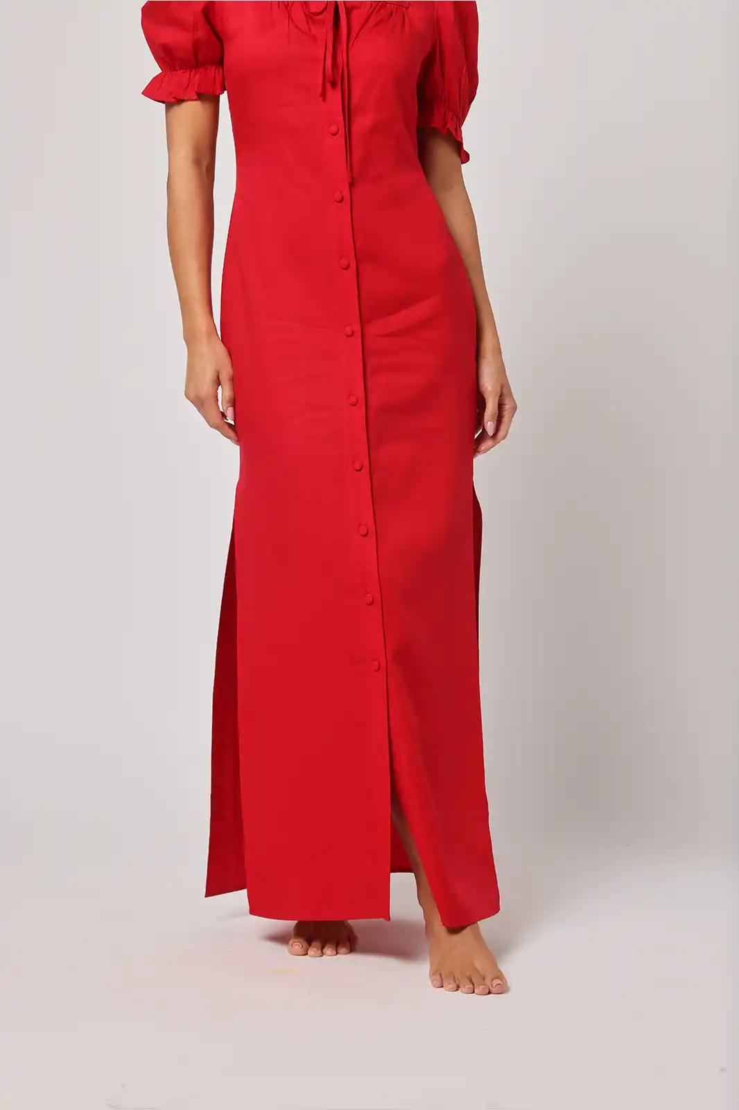 Women Clothing, Sepia Stories, Clothes For Women, Sustainable Cotton Clothing, Organic Women Clothing, Eco Friendly Clothing, Slow Fashion Brand, Slow Fashion Clothing, Ashita Fernandes, Sustainable Luxury Clothing Brands, Dilruba Linen Blend Dress, Long Dress For Women, Red Long Dress For Women, Fashionable Linen Clothing, Sustainable Dresses, One Piece Dress For Women, Long Tunic Dress