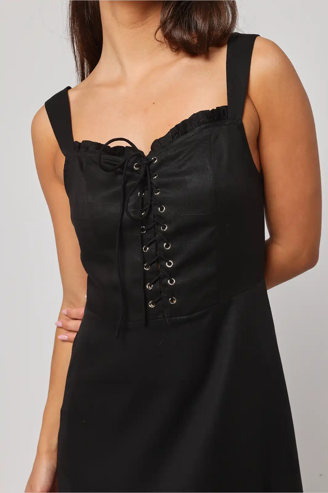 Women Clothing, Sepia Stories, Clothes For Women, Sustainable Cotton Clothing, Organic Women Clothing, Eco Friendly Clothing, Slow Fashion Brand, Slow Fashion Clothing, Ashita Fernandes, Sustainable Luxury Clothing Brands, Husn Black Corset Midi Dress, Corset Midi Dress For Women, Corset Dress For Women, Black Corset Dress, Long Corset Dress, Corset Maxi Dress