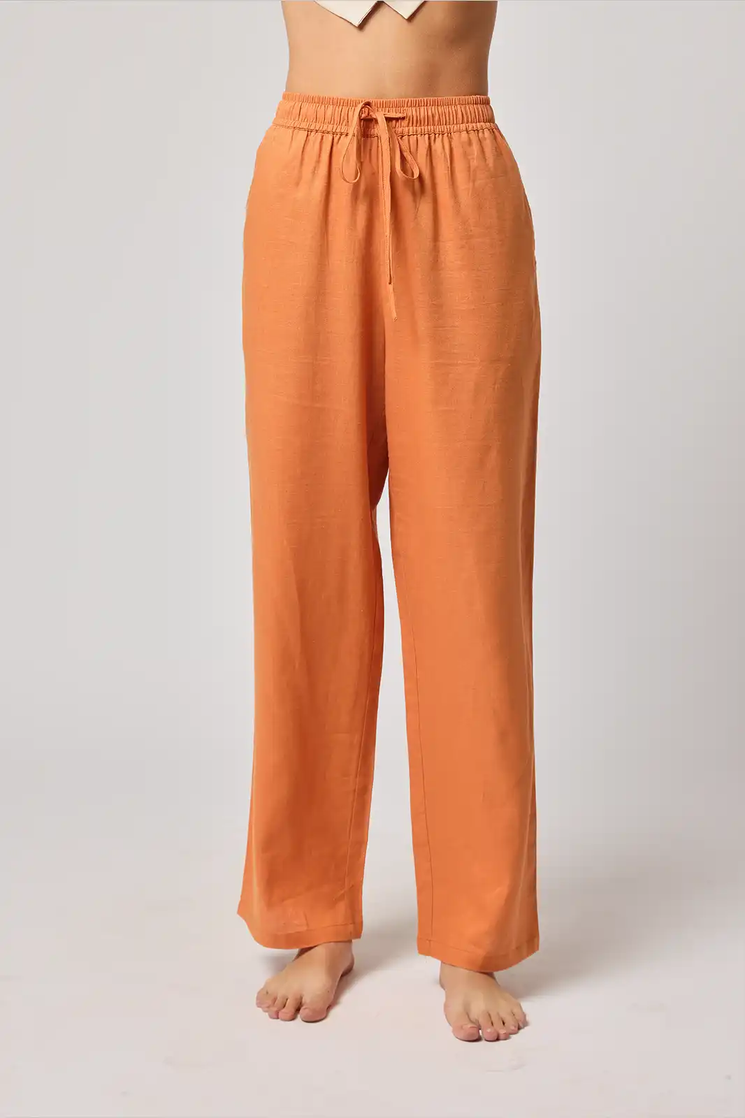 Women Clothing, Sepia Stories, Clothes For Women, Sustainable Cotton Clothing, Organic Women Clothing, Eco Friendly Clothing, Slow Fashion Brand, Slow Fashion Clothing, Ashita Fernandes, Sustainable Luxury Clothing Brands, Khwaab High Waisted Trousers, High Waist Trousers For Women, Linen Trousers For Women, Formal Women Trousers, High Waisted Loose Pants, Orange Trousers