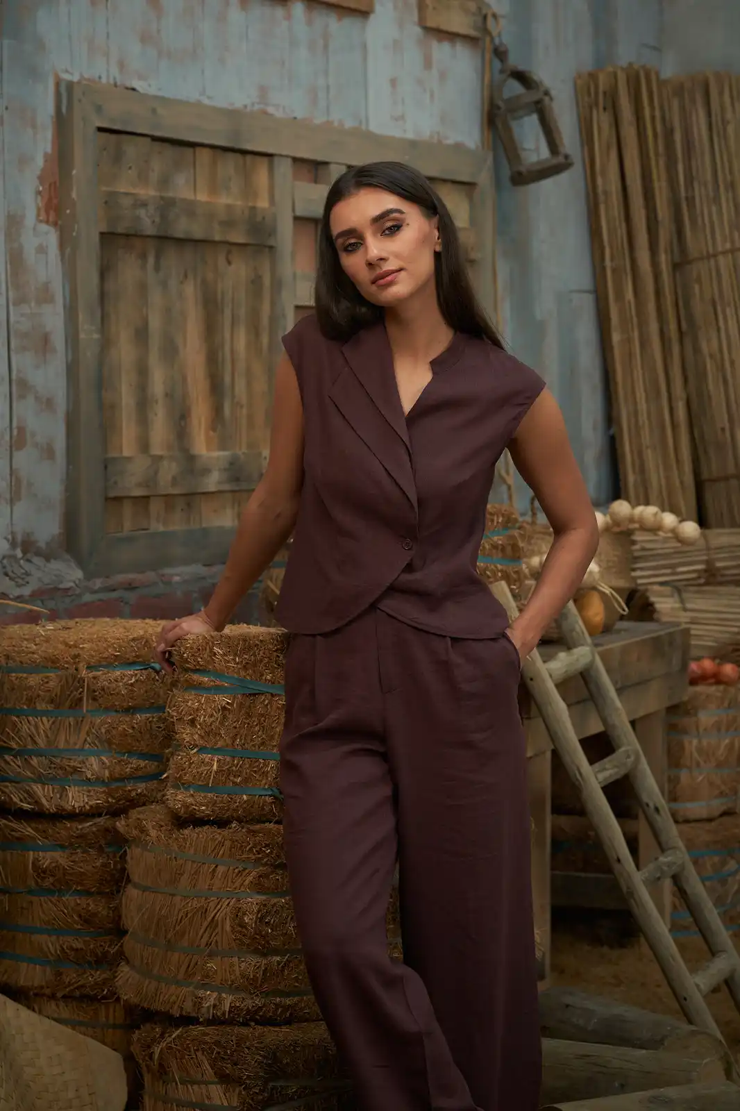 Kudrat Half Sleeve V Neck Tops For Women, Short Sleeve V Neck Tops For Women, Women Tops, Trending Women Tops, Sustainable Clothing, Women Clothing, Sepia Stories, Clothes For Women, Sustainable Cotton Clothing, Organic Women Clothing, Eco Friendly Clothing, Slow Fashion Brand, Slow Fashion Clothing, Ashita Fernandes, Sustainable Luxury Clothing Brands