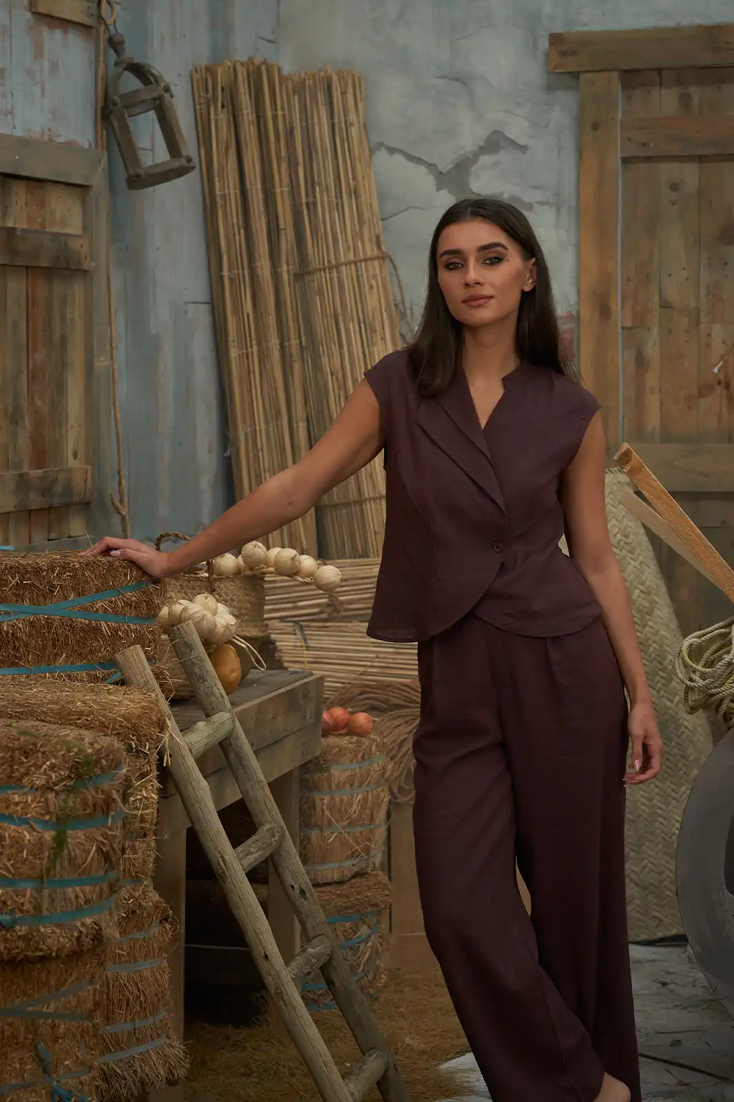 Kudrat Half Sleeve V Neck Tops For Women, Short Sleeve V Neck Tops For Women, Women Tops, Trending Women Tops, Sustainable Clothing, Women Clothing, Sepia Stories, Clothes For Women, Sustainable Cotton Clothing, Organic Women Clothing, Eco Friendly Clothing, Slow Fashion Brand, Slow Fashion Clothing, Ashita Fernandes, Sustainable Luxury Clothing Brands