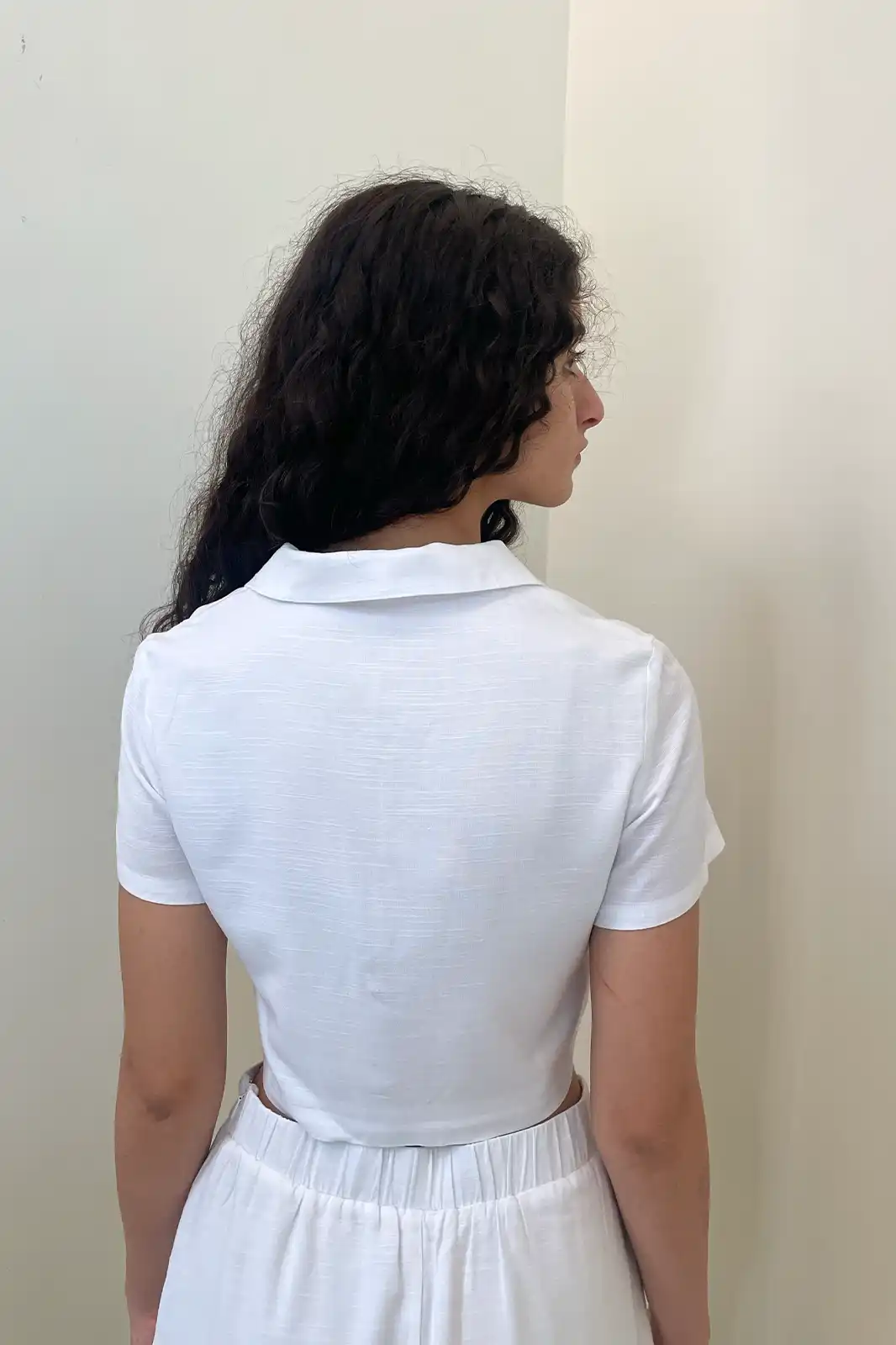 Nora Organic White Linen Crop Top, Linen Crop Top Short Sleeve, Linen Crop Top Sewing Pattern, Linen Crop Top White, Trending Crop Top