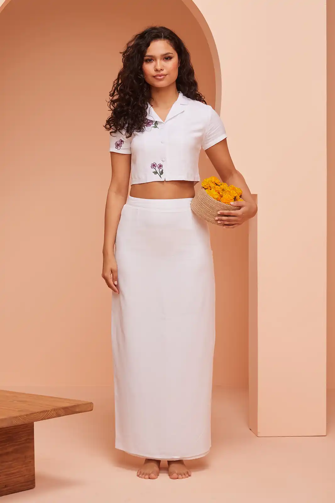 Nora Sustainable White Linen Pencil Skirt, Women’s Clothing Pencil Skirt, Linen Skirts For Women, Printed Linen Skirt, Sustainable Womens Skirts, Long Skirt Women