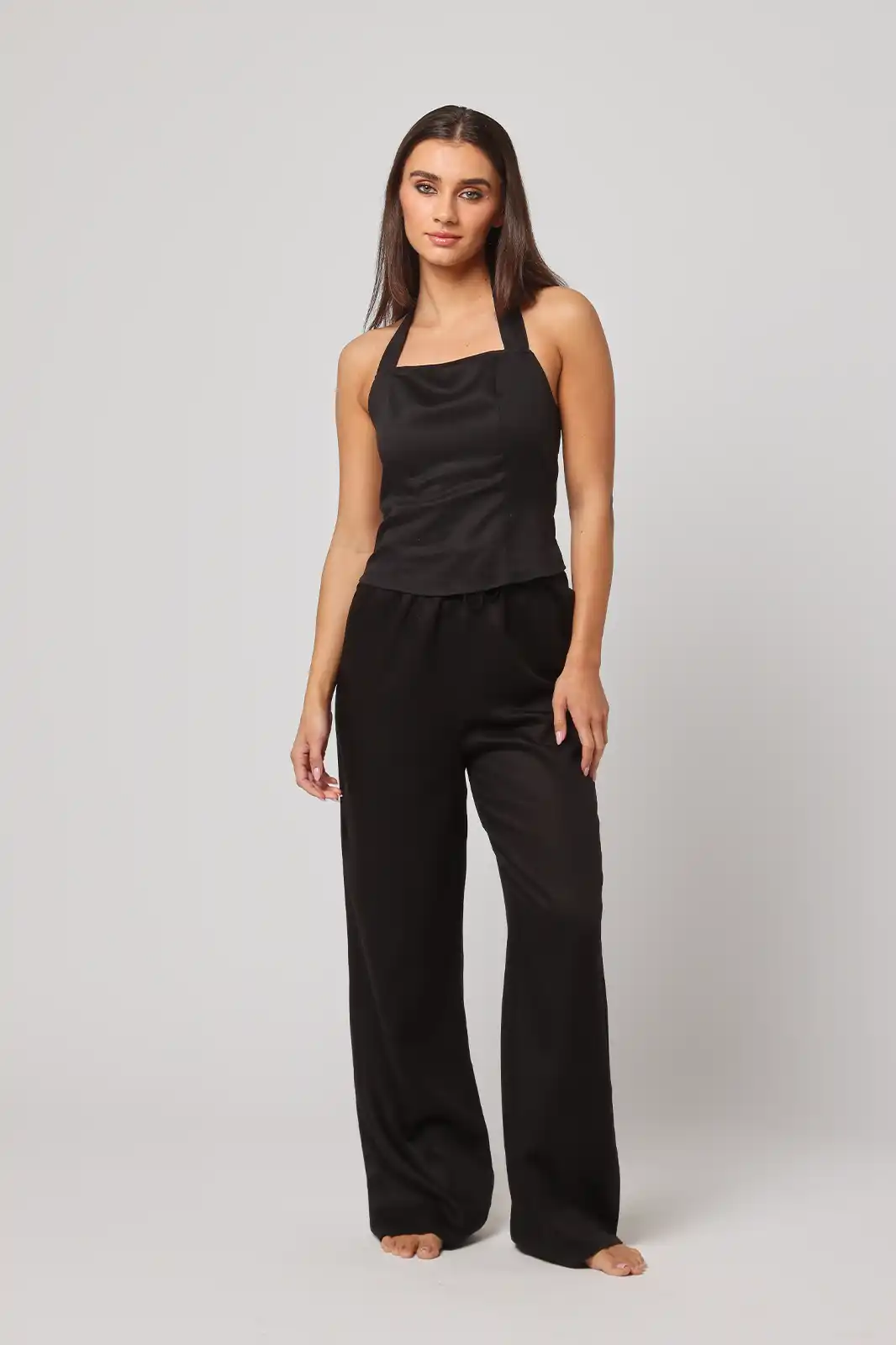 Women Clothing, Sepia Stories, Clothes For Women, Sustainable Cotton Clothing, Organic Women Clothing, Eco Friendly Clothing, Slow Fashion Brand, Slow Fashion Clothing, Ashita Fernandes, Sustainable Luxury Clothing Brands, Saanj Black Linen Pants, Linen Trousers For Women, Bottom Wear For Women, Black Formal Pants For Women, Casual Pants For Women, Linen Pants For Ladies