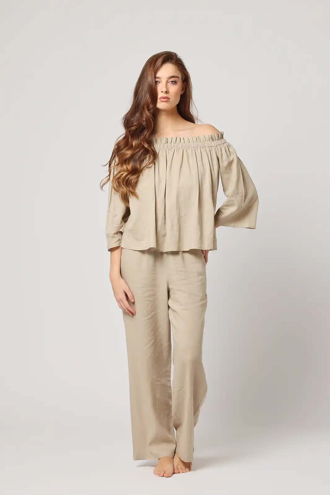 Women Clothing, Sepia Stories, Clothes For Women, Sustainable Cotton Clothing, Organic Women Clothing, Eco Friendly Clothing, Slow Fashion Brand, Slow Fashion Clothing, Ashita Fernandes, Sustainable Luxury Clothing Brands,urja High Waisted Drawstring Trousers, Trousers For Womens, Cotton Linen Trousers, Women Beige Trousers, Formal Women Trousers, Loose Cotton Drawstring Pants