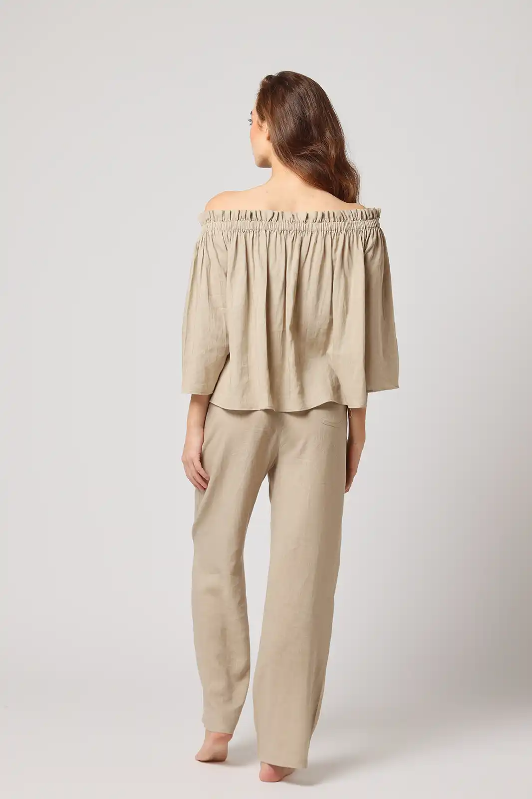 Women Clothing, Sepia Stories, Clothes For Women, Sustainable Cotton Clothing, Organic Women Clothing, Eco Friendly Clothing, Slow Fashion Brand, Slow Fashion Clothing, Ashita Fernandes, Sustainable Luxury Clothing Brands,urja High Waisted Drawstring Trousers, Trousers For Womens, Cotton Linen Trousers, Women Beige Trousers, Formal Women Trousers, Loose Cotton Drawstring Pants