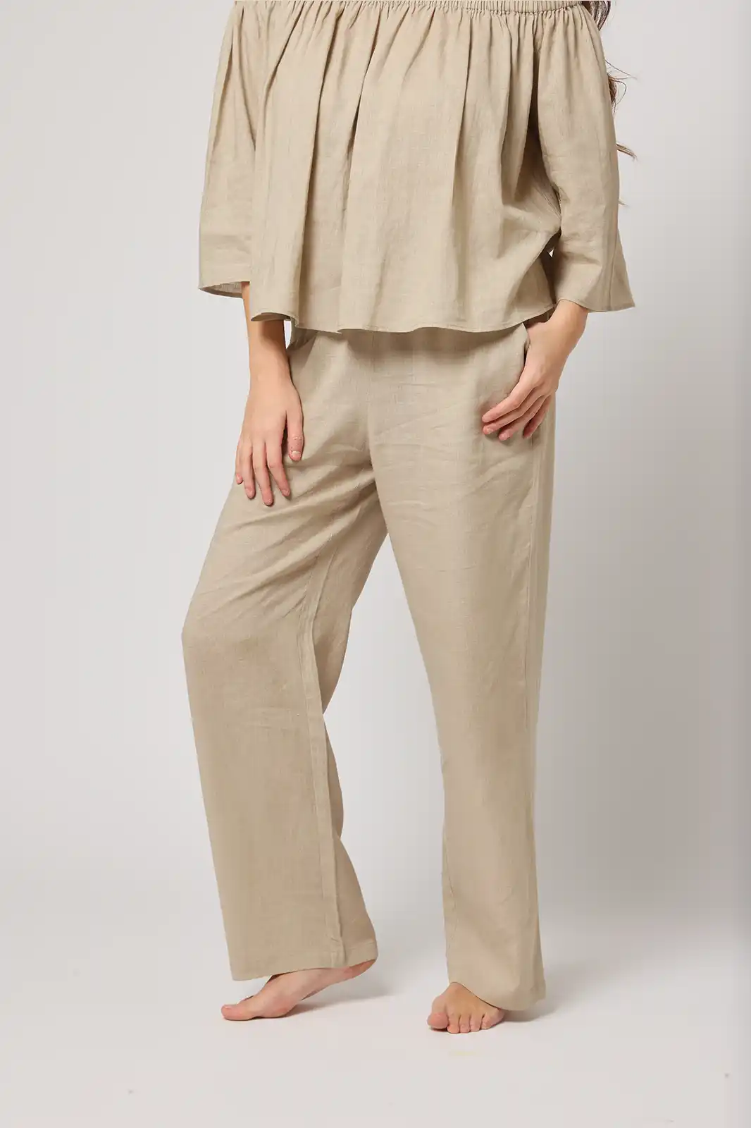 Women Clothing, Sepia Stories, Clothes For Women, Sustainable Cotton Clothing, Organic Women Clothing, Eco Friendly Clothing, Slow Fashion Brand, Slow Fashion Clothing, Ashita Fernandes, Sustainable Luxury Clothing Brands,urja High Waisted Drawstring Trousers, Trousers For Womens, Cotton Linen Trousers, Women Beige Trousers, Formal Women Trousers, Loose Cotton Drawstring Pants