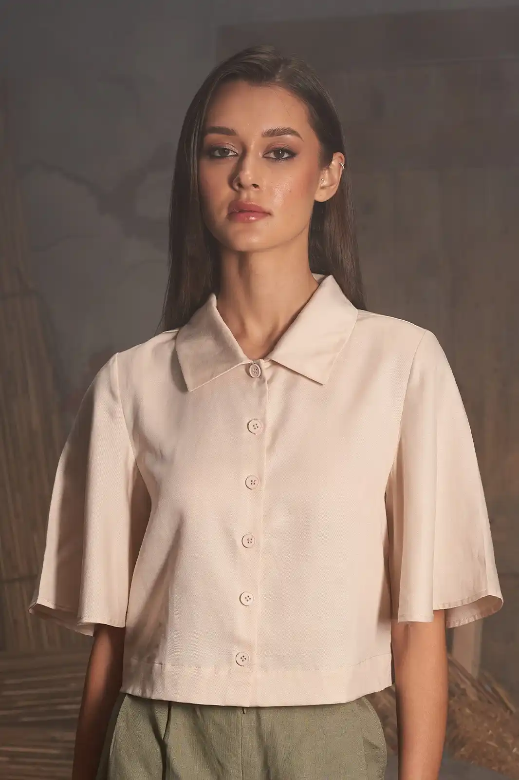 Ambar Half Sleeve Cotton Shirt, Relaxed Fit Shirts, Women Clothing, Shirts For Women, Casual Shirts For Women, Long Sleeve Casual Shirts For Women, Women Clothing, Sepia Stories, Clothes For Women, Sustainable Cotton Clothing, Organic Women Clothing, Eco Friendly Clothing, Slow Fashion Brand, Slow Fashion Clothing, Ashita Fernandes, Sustainable Luxury Clothing Brands, Casual Shirts For Women