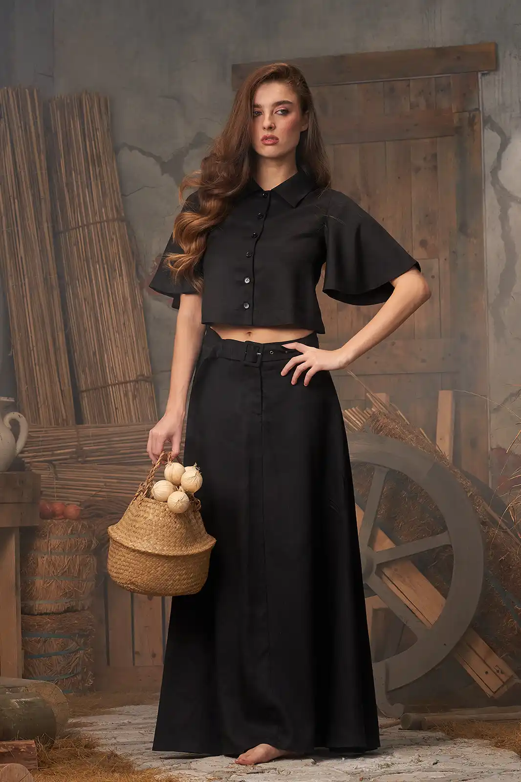 Women Clothing, Sepia Stories, Clothes For Women, Sustainable Cotton Clothing, Organic Women Clothing, Eco Friendly Clothing, Slow Fashion Brand, Slow Fashion Clothing, Ashita Fernandes, Sustainable Luxury Clothing Brands, Kahaani Black Long Skirt, Long Skirt For Women, Linen Skirt For Women, Linen Black Long Skirt, Black Linen Skirt, Sustainable Skirts, Elegant Skirts For Women