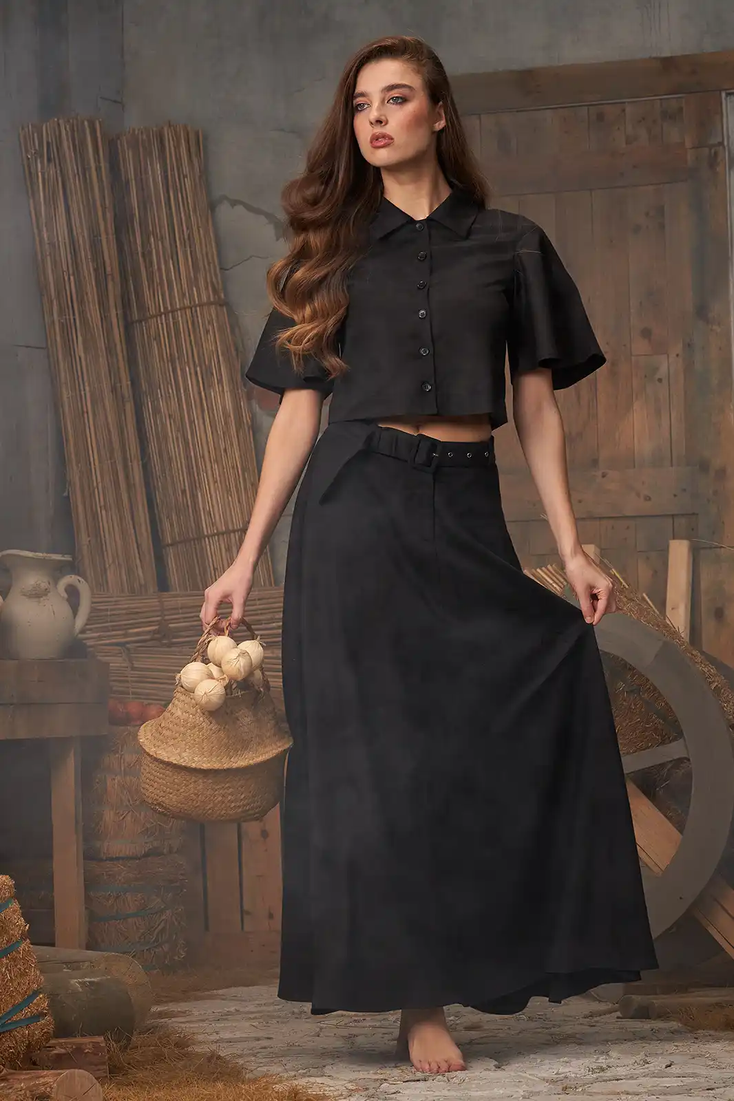 Women Clothing, Sepia Stories, Clothes For Women, Sustainable Cotton Clothing, Organic Women Clothing, Eco Friendly Clothing, Slow Fashion Brand, Slow Fashion Clothing, Ashita Fernandes, Sustainable Luxury Clothing Brands, Kahaani Black Long Skirt, Long Skirt For Women, Linen Skirt For Women, Linen Black Long Skirt, Black Linen Skirt, Sustainable Skirts, Elegant Skirts For Women