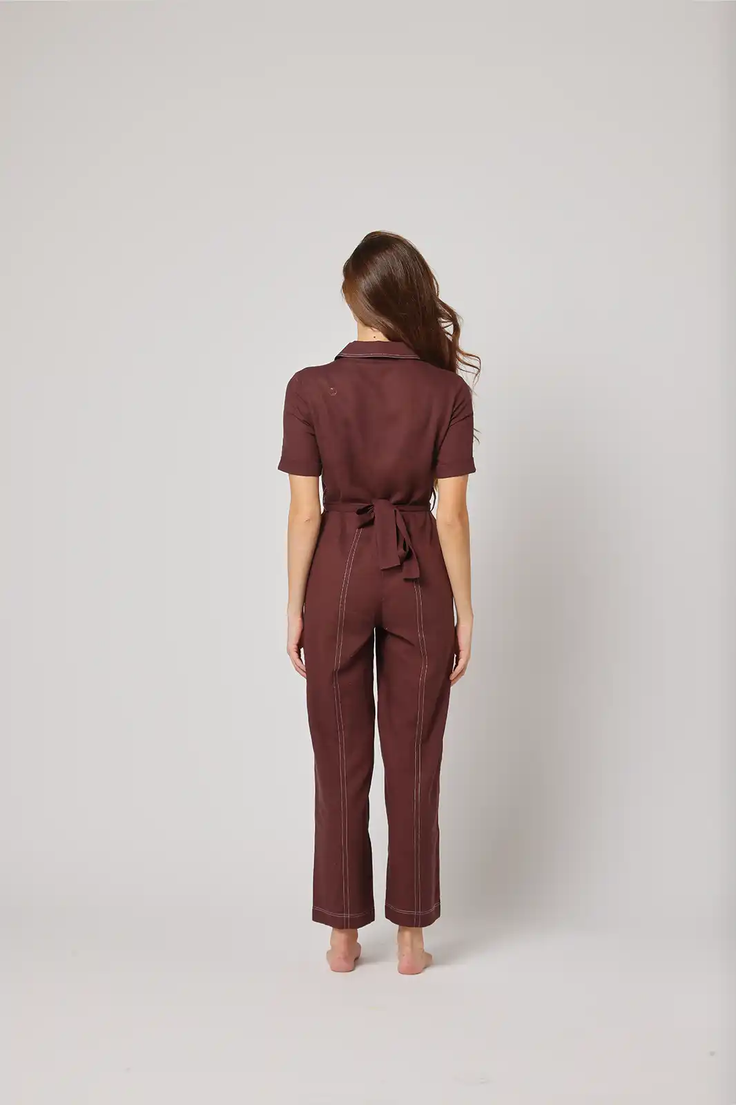Women Clothing, Sepia Stories, Clothes For Women, Sustainable Cotton Clothing, Organic Women Clothing, Eco Friendly Clothing, Slow Fashion Brand, Slow Fashion Clothing, Ashita Fernandes, Sustainable Luxury Clothing Brands, Noor Cotton Jumpsuits For Women, Jumpsuit Women, Ladies Linen Jumpsuit, Cotton Linen Jumpsuit, Brown Jumpsuit For Women, Jumpsuit Dress