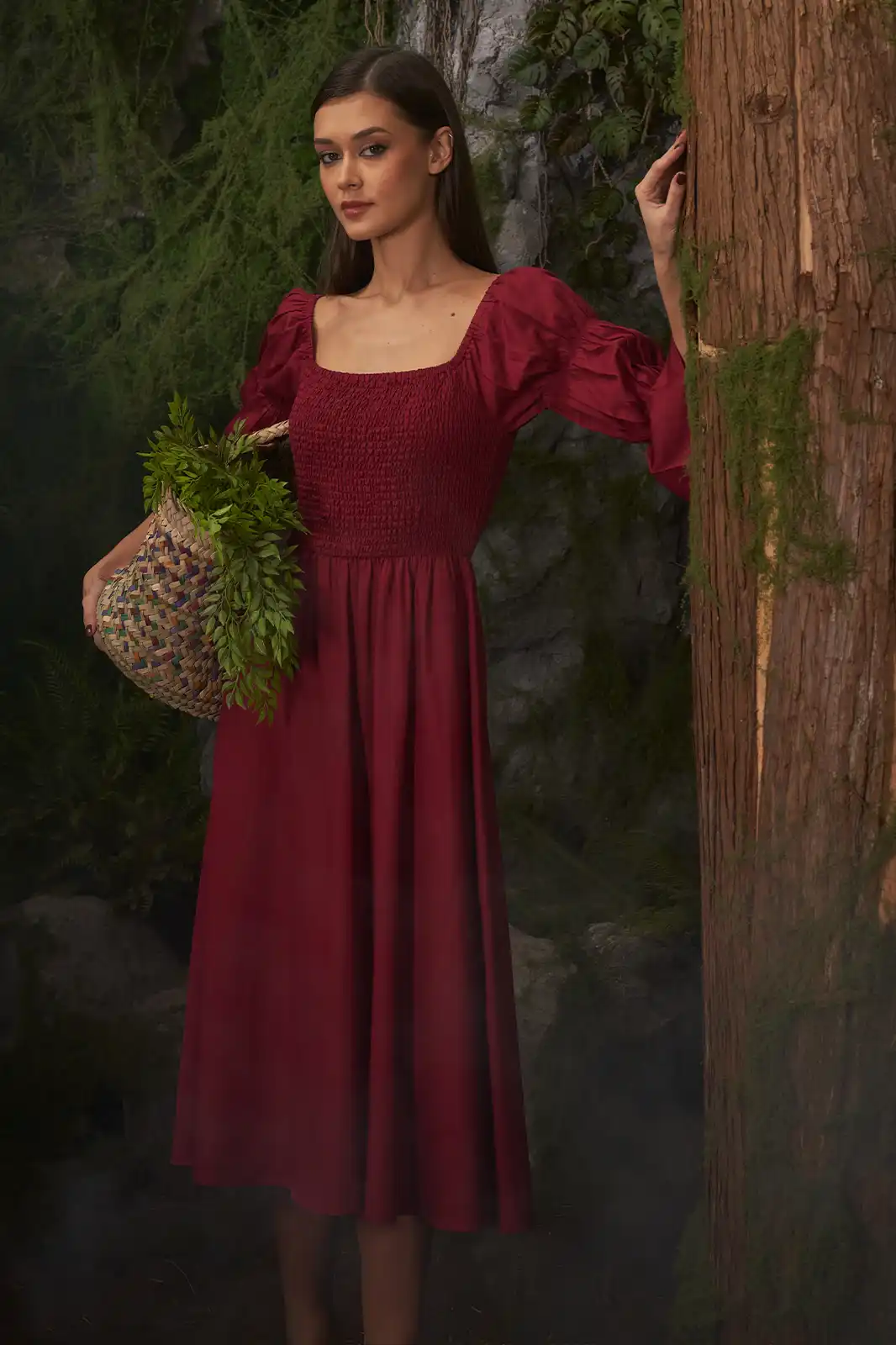 Women Clothing, Sepia Stories, Clothes For Women, Sustainable Cotton Clothing, Organic Women Clothing, Eco Friendly Clothing, Slow Fashion Brand, Slow Fashion Clothing, Ashita Fernandes, Sustainable Luxury Clothing Brands, Tanha U Neck Dress, Sustainable Dress For Women, U Neck Dress Pattern, Linen Dresses For Women, Linen Blend Dresses For Women, U Neck Long Dress