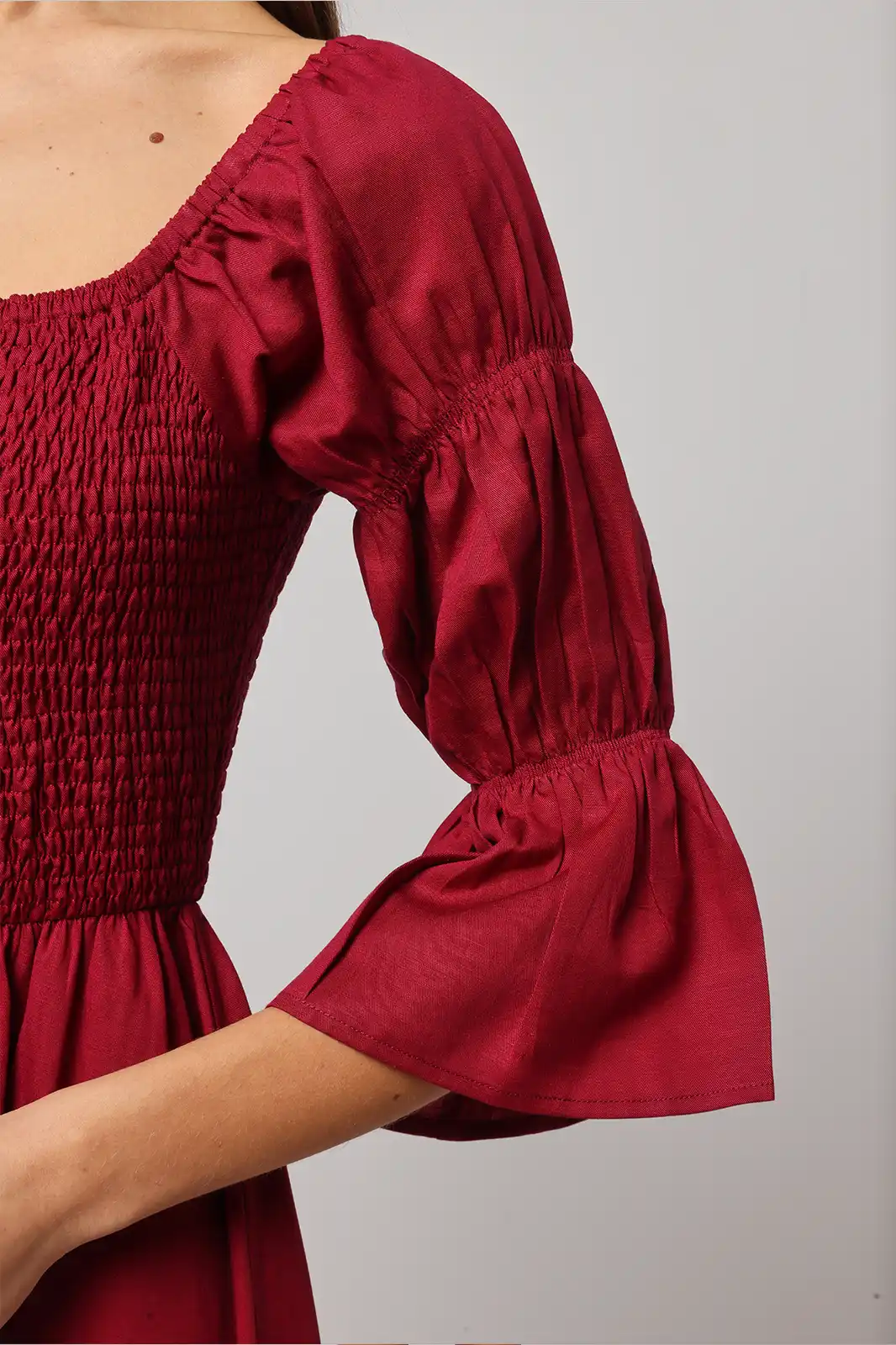 Women Clothing, Sepia Stories, Clothes For Women, Sustainable Cotton Clothing, Organic Women Clothing, Eco Friendly Clothing, Slow Fashion Brand, Slow Fashion Clothing, Ashita Fernandes, Sustainable Luxury Clothing Brands, Tanha U Neck Dress, Sustainable Dress For Women, U Neck Dress Pattern, Linen Dresses For Women, Linen Blend Dresses For Women, U Neck Long Dress