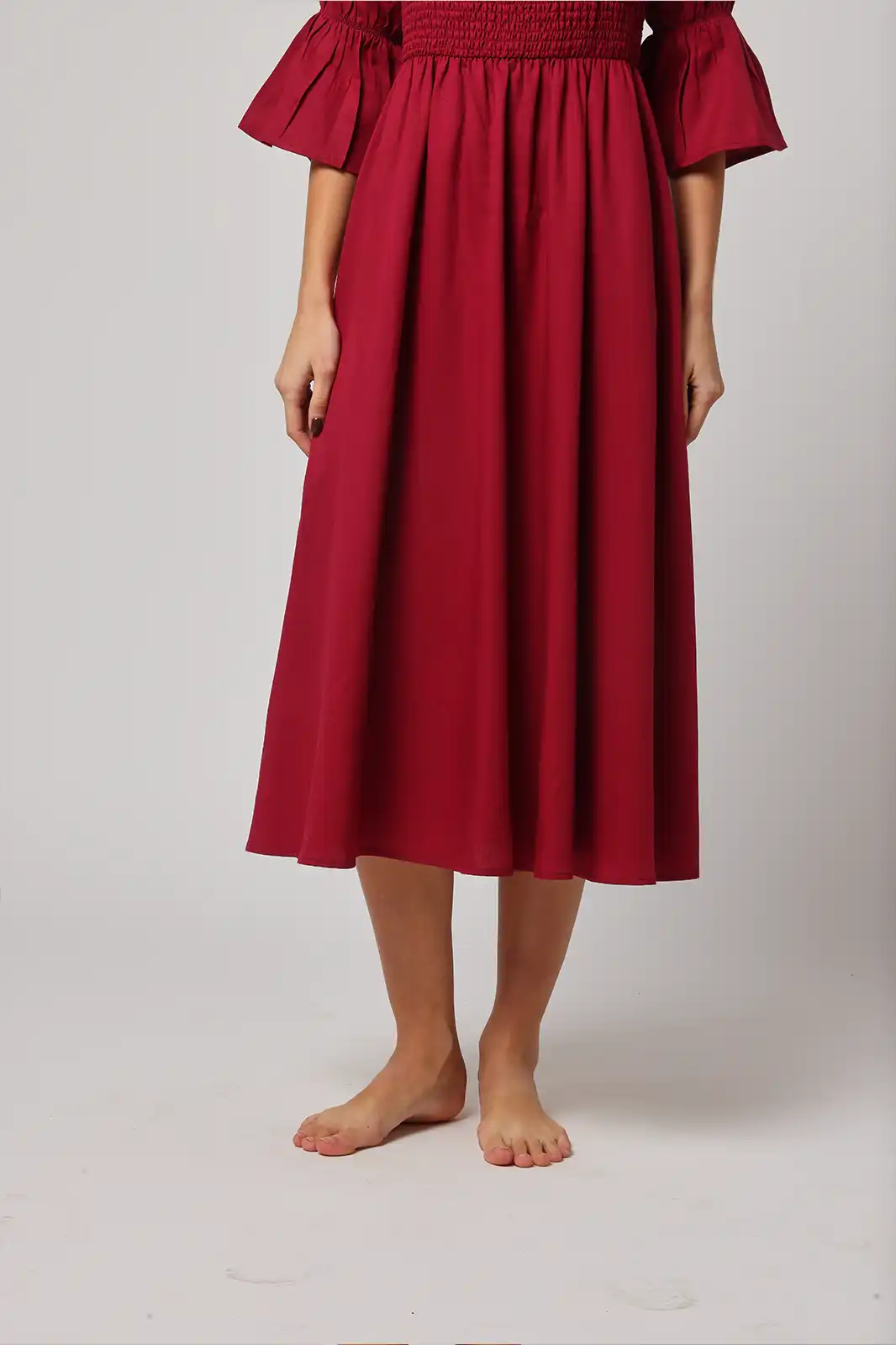 Women Clothing, Sepia Stories, Clothes For Women, Sustainable Cotton Clothing, Organic Women Clothing, Eco Friendly Clothing, Slow Fashion Brand, Slow Fashion Clothing, Ashita Fernandes, Sustainable Luxury Clothing Brands, Tanha U Neck Dress, Sustainable Dress For Women, U Neck Dress Pattern, Linen Dresses For Women, Linen Blend Dresses For Women, U Neck Long Dress