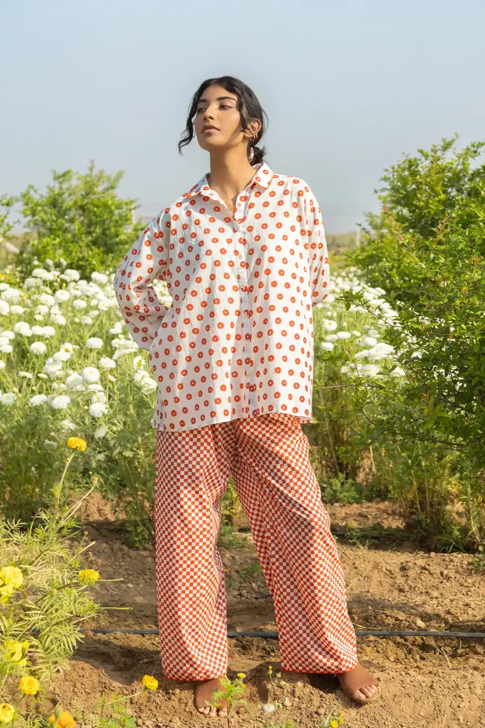 autumn trail shirt, mul mul shirt, balloon sleeves, hand embellishment, cuff embroidery, women’s shirt, artisan shirt, sustainable fashion, eco shirt, Sepia Stories