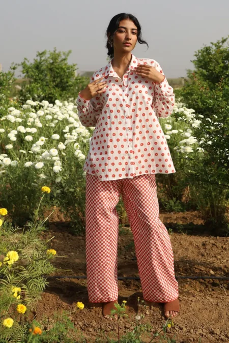 rust edge play pants, mul mul pants, hem detailing, pockets, artisan pants, women's bottoms, sustainable fashion, handcrafted pants, edge detail pants, Sepia Stories