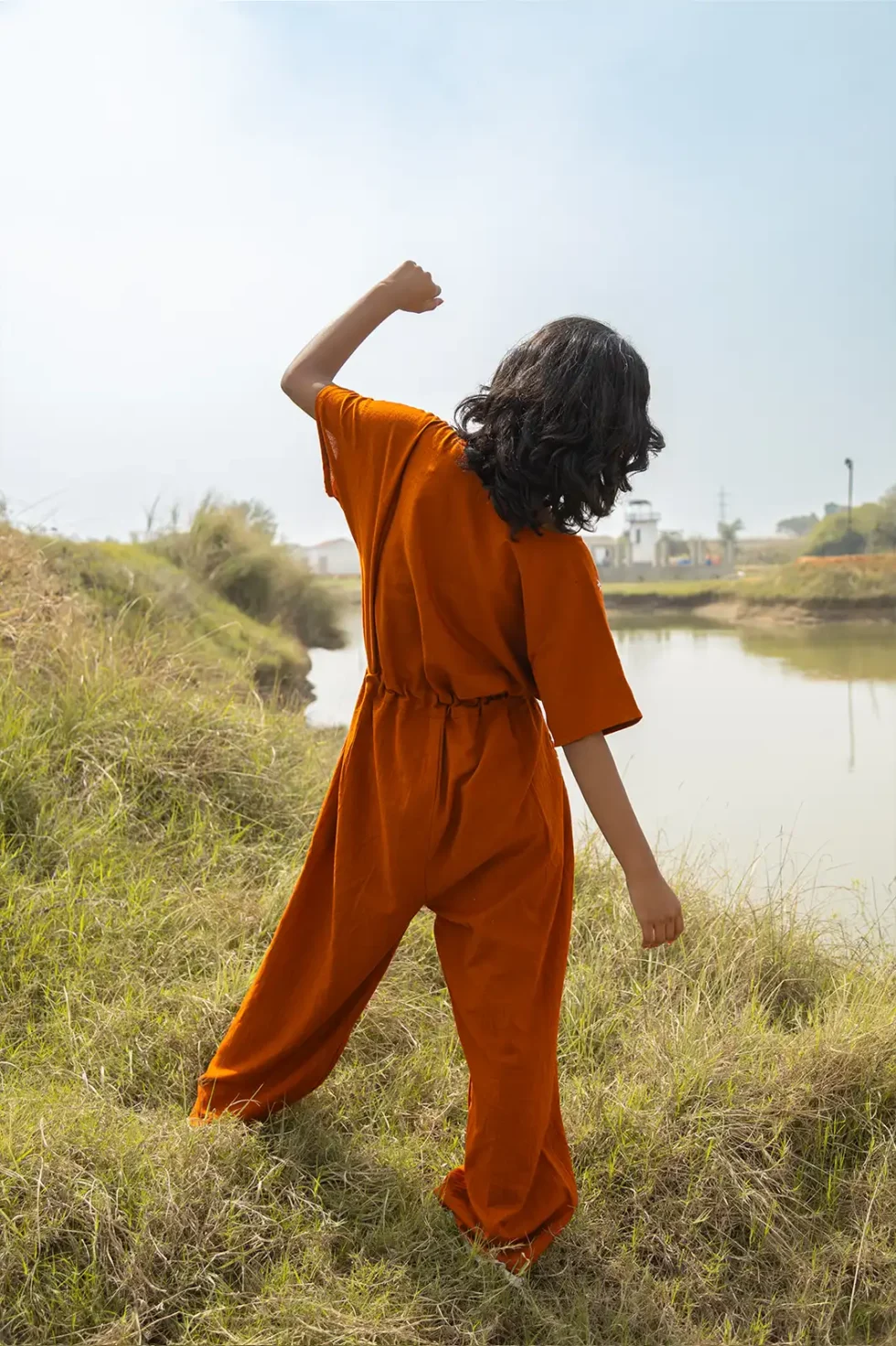 terra jumpsuit, cotton jumpsuit, hand embroidery, women’s jumpsuit, artisan jumpsuit, sustainable fashion, eco clothing, embroidered jumpsuit, handmade jumpsuit, Sepia Stories