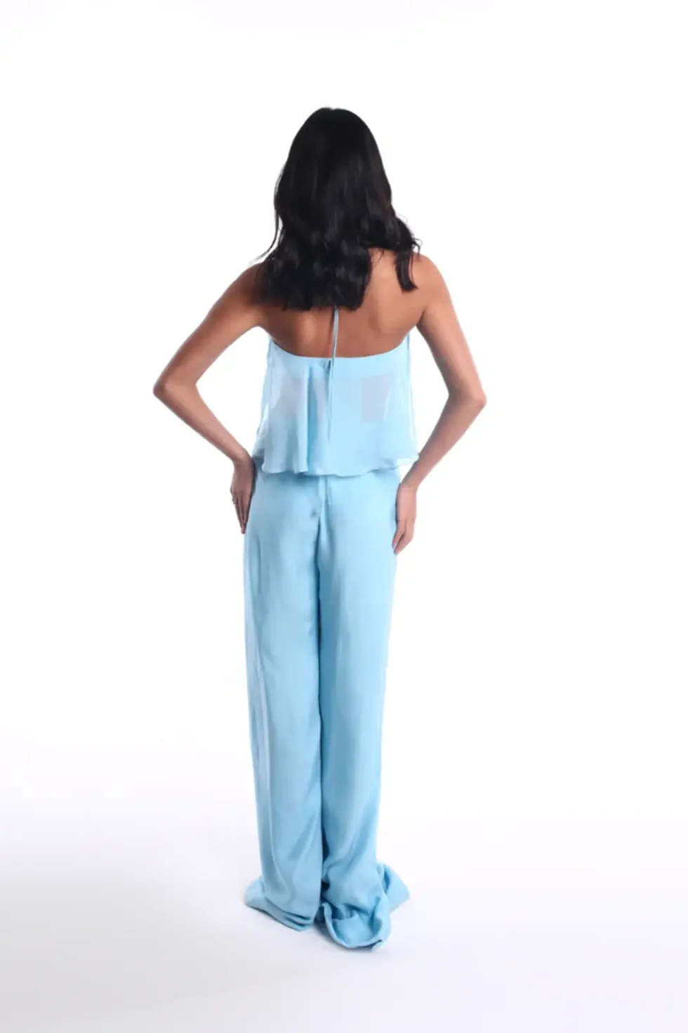 Alira Sustainable Chiffon Top & Pant, sustainable chiffon outfit, eco-friendly fashion, Alira top and pant, chiffon co-ord set, women’s clothing, sustainable style, chiffon pant set, elegant outfit, eco fashion, stylish co-ord