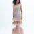 Carina Doll Net Ruffle Dress, Shimmer Dress For Party, Bodycon Strapless Dress, Layered Ruffle Dress, Women Long Dress For Party, Long Shimmer Dress, Sepia Stories