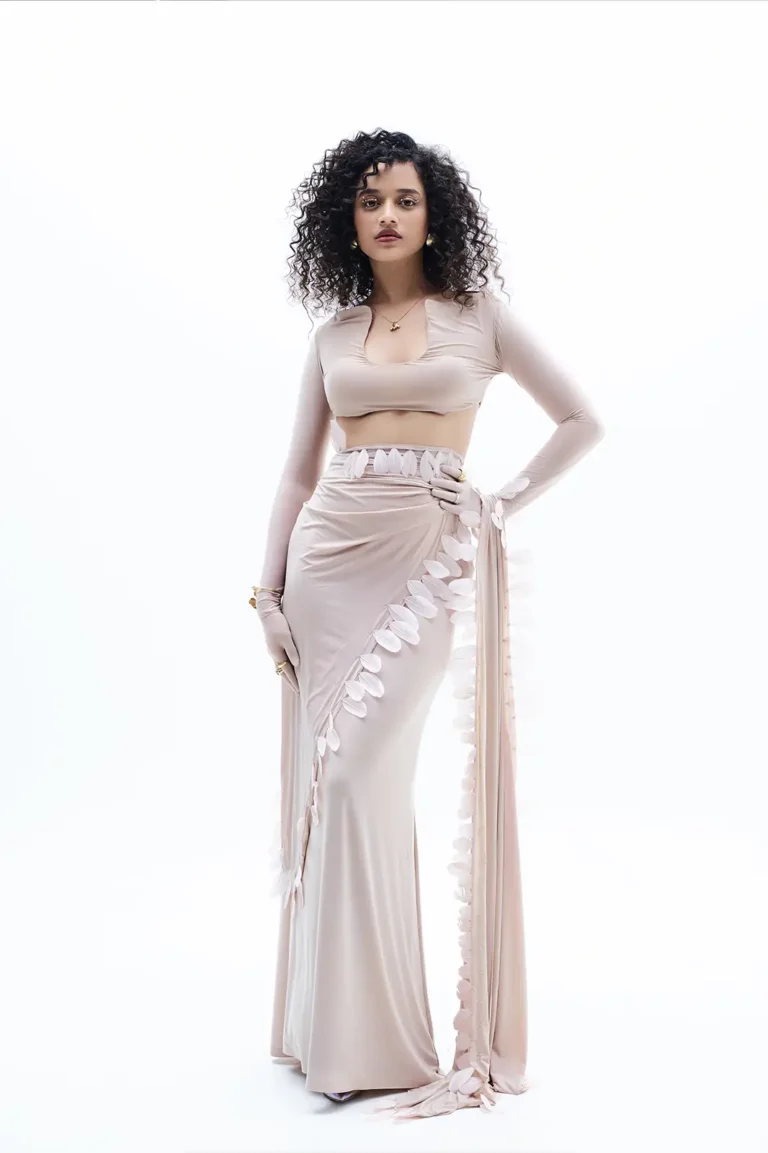 Elowen Powder Mauve Maxi Feather Dress, Feather Dress, Wedding Dress, New Style Saree Dress, Long Sleeve Blouse, Matching Top And Skirt Sets For Women, Sepia Stories