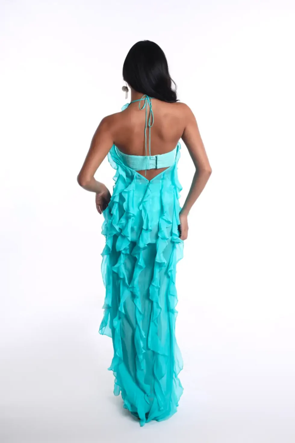Fiora Chiffon Dress 3 Piece Set, 3 Piece Co Ord Set, Aqua Blue Dress, Sleeveless Long Gown For Women, Sleeveless Ladies Dress, Maxi Hot Night Dress For Honeymoon, Sepia Stories, Women Dress For Party, Beautiful Party Dresses For Ladies, Evening Party Dress, Backless Long Dress, Loose Dress For Women