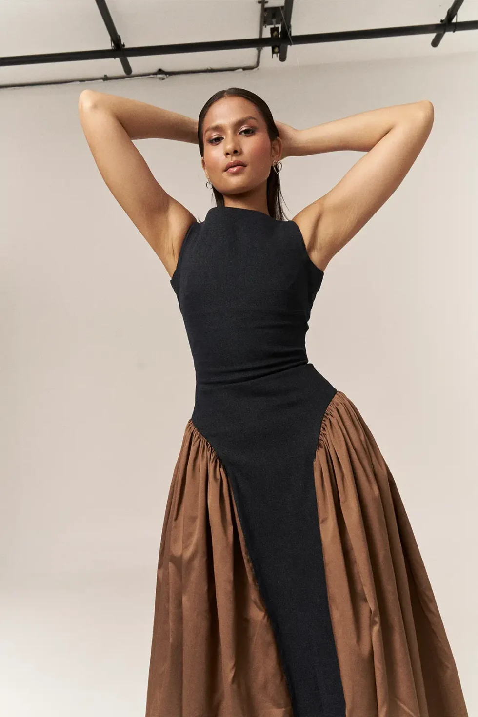 Garima GKD 015 Black Taffeta Dress, Black Sleeveless Dress, Black Long Dress, Taffeta Dress, Sleeveless Long Dress For Women, Party Wear Black Dress For Women, Party Wear Black Gown, Black Strappy Dress, Sepia Stories