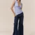 Garima GKD 018 Deep V-neck Top Denim Pants, 2 Piece Denim Pants And Top Set, Denim Pants, Sleeveless Top, Women V Neck Top, Bell Bottom Jeans, Deep V Neck Top, Purple Top And Pants, Violet Top, Sepia Stories