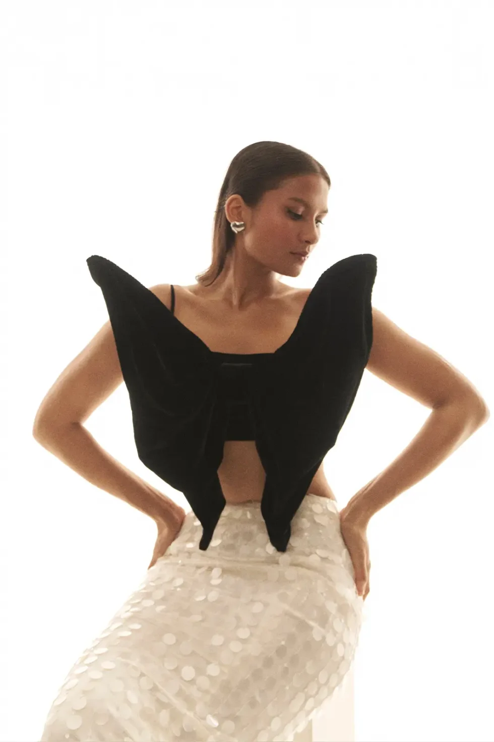 Garima GKD 02 Fish Cut Sequins Skirt, Fish Cut Skirt And Top, Black Top And Skirt, Long Skirt For Party Wear, Strappy Tops, Western Party Wear Dress For Women, Sleeveless Tops For Women, Sepia Stories