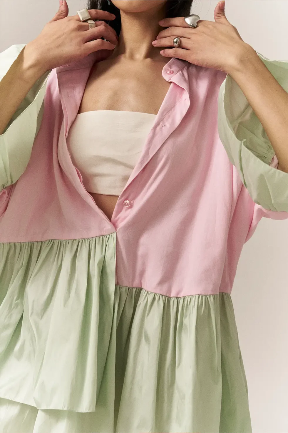 Garima GKD 021 Pink Chiffon Flare Dress, Short Flare Dress For Women, Casual Dress, Western Dress, Women Skirt Dress, Front Button Dress, Stylish Dress, Front Button Dress, Full Sleeve Dress, Chiffon Dress, Sepia Stories