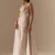 Garima GKD 024 Linen Cotton Dress, V Neck Linen Dress, Long Dress For Women, Off White Dress For Women, Bustier Dress, Sleeveless Long Dress, Cotton Long Dress, Sepia Stories, Gown Dress, Dress For Wedding