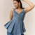 Garima GKD 08 Denim Bustier Co Ord, Bustier Dress For Women, Bustier Dress Blue, 2 Piece Dress For Women, Denim Blue Dress, Denim Top And Skirt, Denim Top And Skirt Co Ord, Matching Top And Skirt Sets For Women, Blue Bustier Corset Dress, Sepia Stories