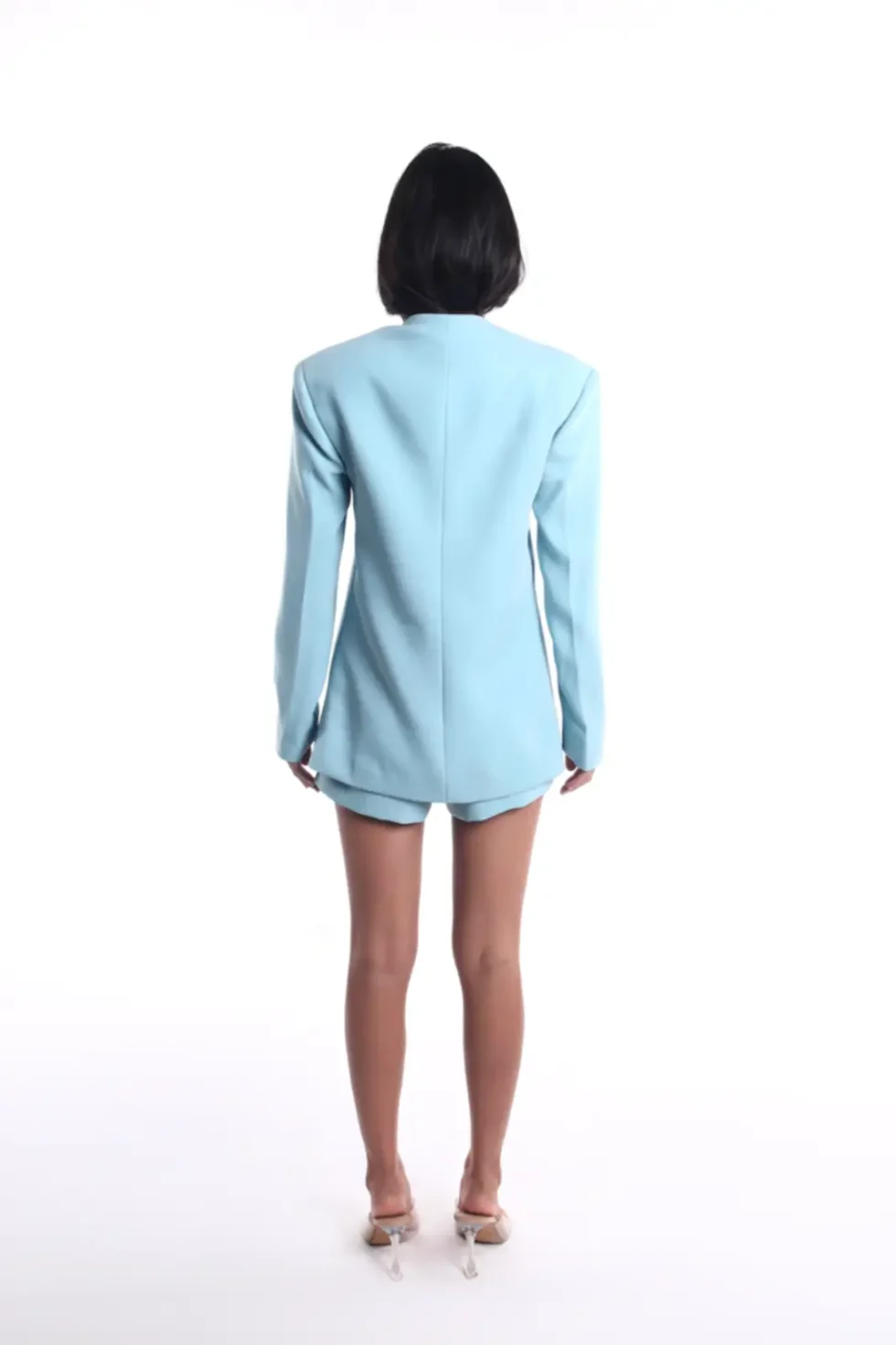 Kendrae Blue Armani Lachka Top And Pant, Short Pants And Top, Blue Top And Pants Set, Blue Short Dress, Hot Pants With Top For Ladies, Matching Top And Bottom Set, Sepia Stories, Women Dress For Party, Beautiful Party Dresses For Ladies, Front Open Dress For Women