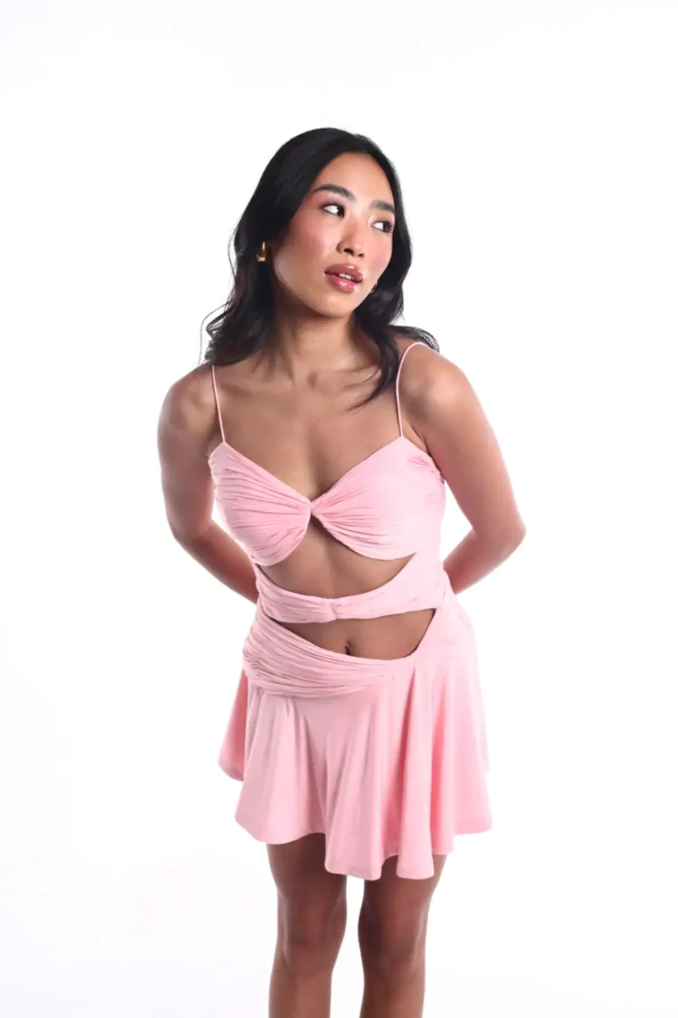Mei Pink Lycra Mini Skirt Dress, Pink Mini Dress, Sleeveless Short Dress, Mini Hot Dresses For Ladies Night, Mini One Piece Dress Party Wear, Strap Dress, Sepia Stories, Party Dress, Women Dress For Party, Deep Neck Dress, Light Pink Dress, Mini Skirt Dress For Women, Sexy Party Dress