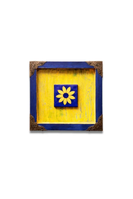 Joa Azulejo Tile Wall Art With Vintage Corners, Handcrafted Wall Art, Frames For Home Decor, Artistic Frame, Wall Art Frames, Pine Wood Frame, Sepia Stories