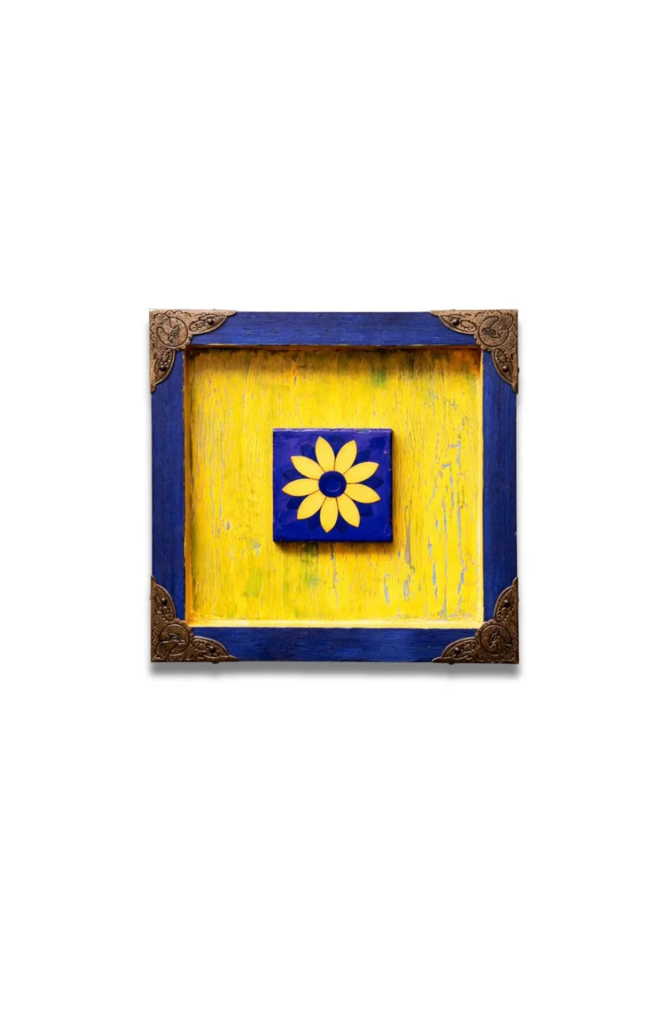 Joa Azulejo Tile Wall Art With Vintage Corners, Handcrafted Wall Art, Frames For Home Decor, Artistic Frame, Wall Art Frames, Pine Wood Frame, Sepia Stories