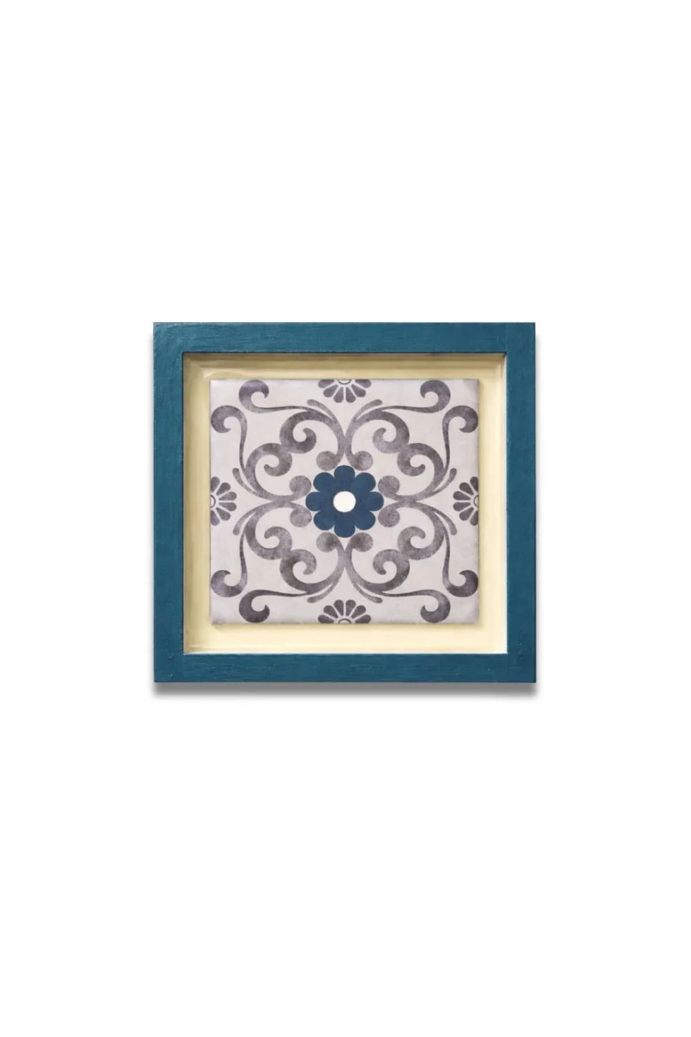 Joa Azulejo Tile Wall Art Teal, Modern Wall Frame Design, Handcrafted Wall Art, Frames For Home Decor, Artistic Frame, Decorative Tile Wall Art, Wall Art Frames, Sepia Stories