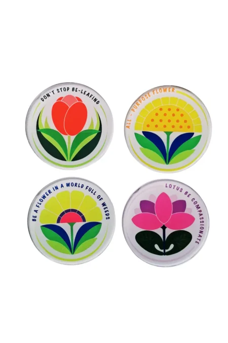 Flower Coasters In Premium Acrylic Round, Painted Flower Coasters, Coaster Table Set, Creative Coasters For Drinks, Round Coaster Set, Coasters For Cups, Sepia Stories