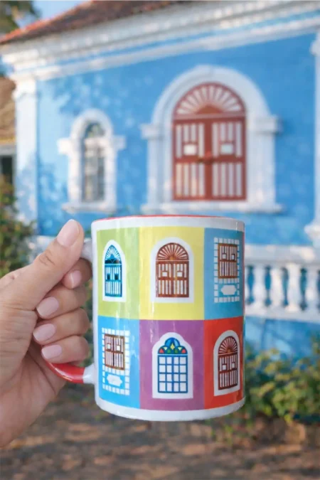 Joa Goan Window Ceramic Mug, Custom Printed Mugs, Hand Painted Mugs, Handmade Ceramic Mugs, Coffee Mugs For Gifts, Ceramic Mugs Online, Sepia Stories