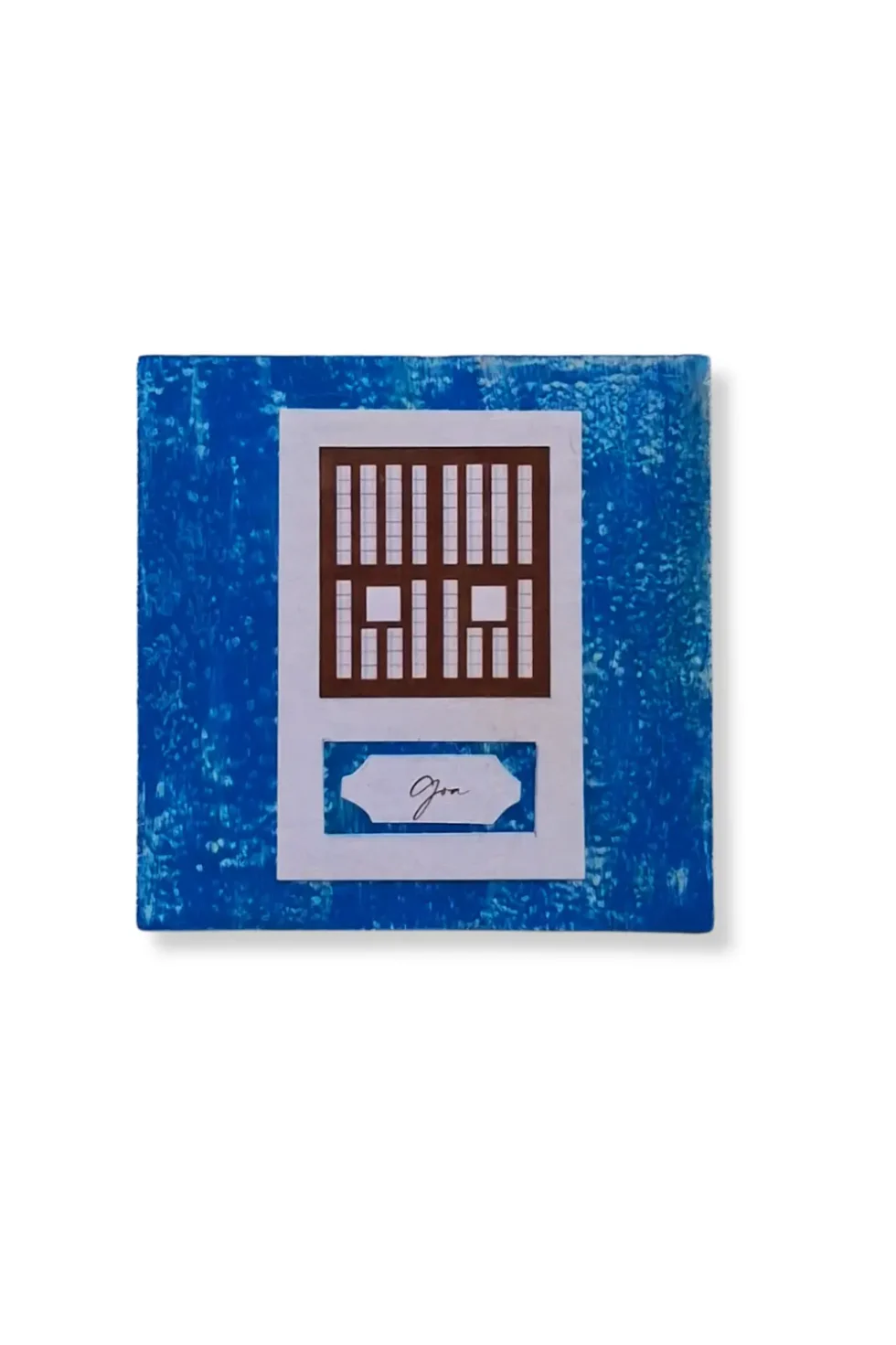 Joa Goan Window Handmade Coasters, Hand Painted Coasters, Hand Crafted Coasters, Square Coasters, Coffee Table Coaster Set, Artistic Coasters, Handmade Coaster, Coasters Design, Square Coasters, Sepia Stories