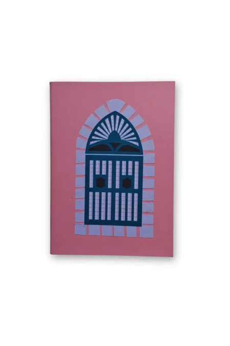 JOA Goan Window 2 Salmon Pink Creative Writing Notebooks, Pink Notebooks, Handmade Notebook, Printed Notebook, Artistic Notebooks, Notebook For Daily Notes, Creative Writing Notebooks, Notebook For Daily Notes, Sepia Stories, Jack Of All, Hardbound notebooks, Notebooks online