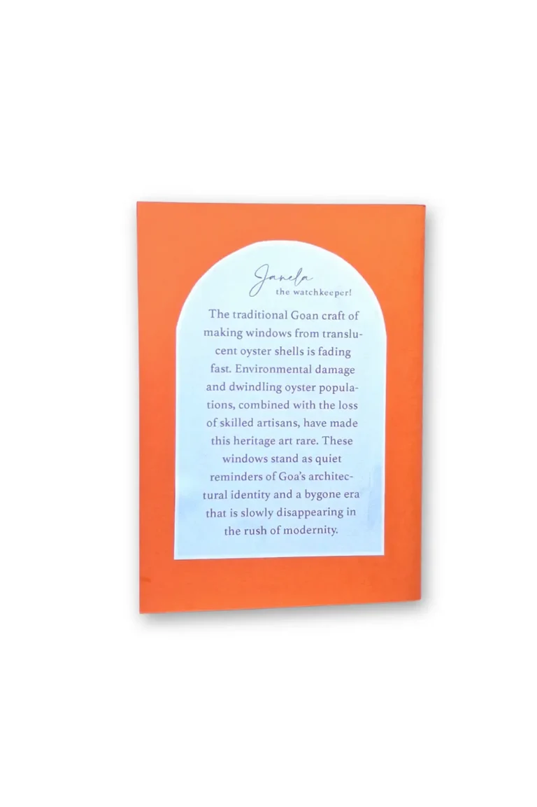 JOA Goan Window 3 Orange Pocket Size Handmade Notebook, Handmade Notebook, Pocket Size Notebook, Printed Notebook, Orange Notebooks, Creative Writing Notebooks, Notebook For Daily Notes, Sepia Stories, Jack Of All, Hardbound notebooks, Notebooks online, Vertical Notebook, Goal Setting Notebook, Daily Writing Notebook