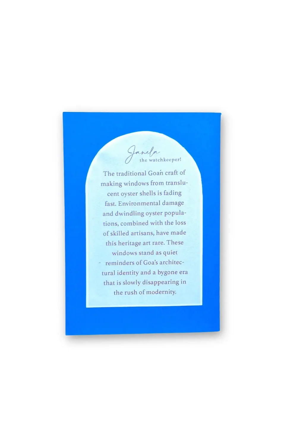 Joa Goan Window 4 Blue Handmade Goal Setting Notebook, Handmade Notebook, Printed Notebook, Blue Notebooks, Vertical Notebook, Goal Setting Notebook, Daily Writing Notebook, Sepia Stories, Jack Of All, Hardbound notebooks, Notebooks online