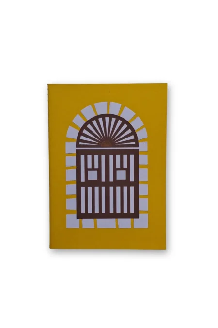 JOA Goan Window 4 Yellow Artistic Handmade Notebook, Handmade Notebook, Printed Notebook, Yellow Notebooks, Notebook For Writing, Designer Notebook, Artistic Notebooks