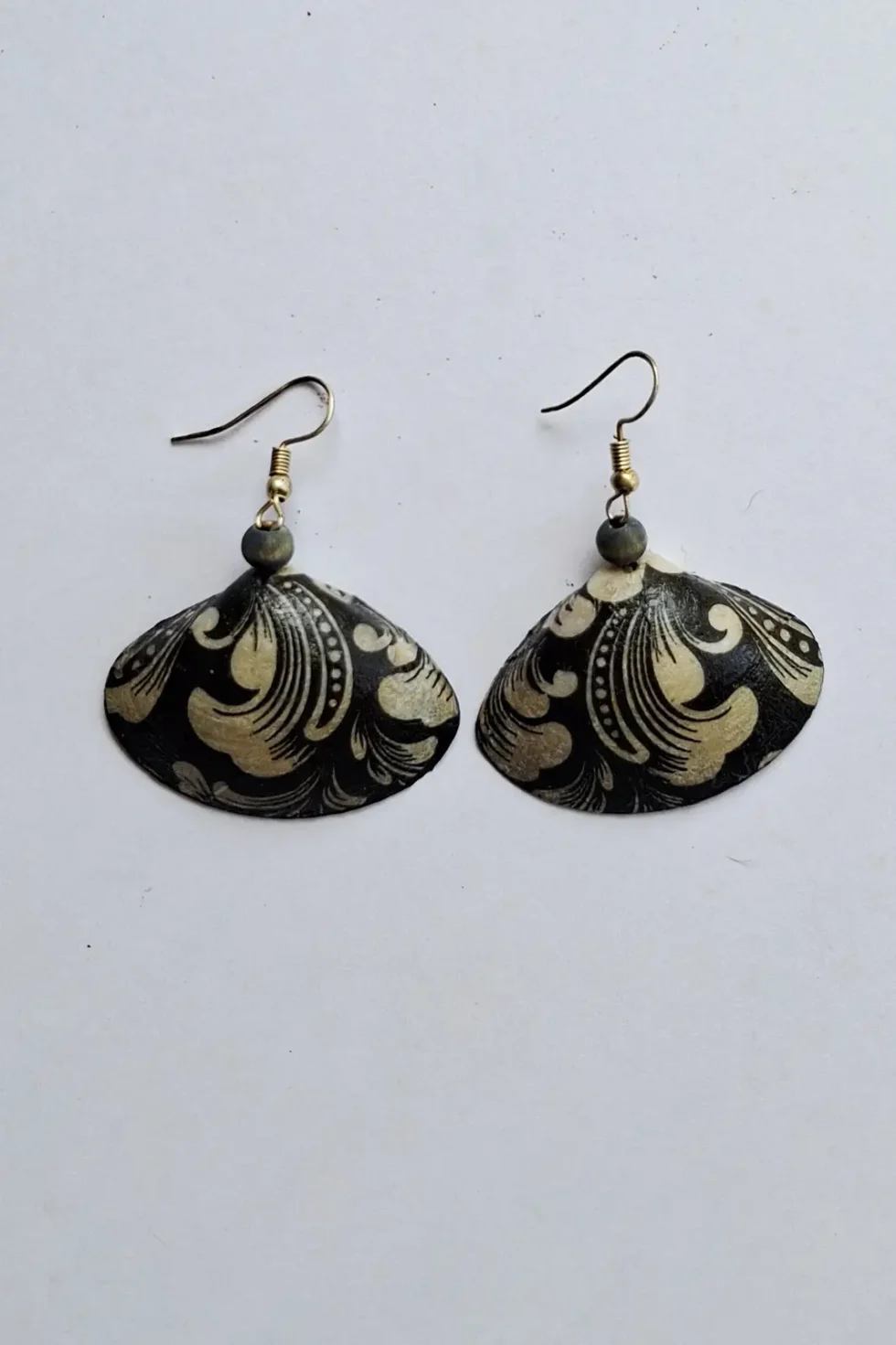 Joa B And W Small Handcrafted Earrings, Sustainable Jewellery, Sea Shell Earrings, Hand Painted Earrings Jewelry, Designer Earrings, Goa Earrings, Handcrafted Earrings, Handcrafted Earrings For Women, Hand Painted Earrings, Earrings Online, Sepia Stories, Jack Of All