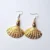 JOA Gold And Whited Dotted Small Designer Earrings, Casual Earrings, Sea Shell Earrings, Themed Earrings, Hand Painted Earrings Jewelry, Goa Earrings, Creative Earrings, Designer Earrings, Sustainable Jewellery, Sepia Stories, Jack Of All,