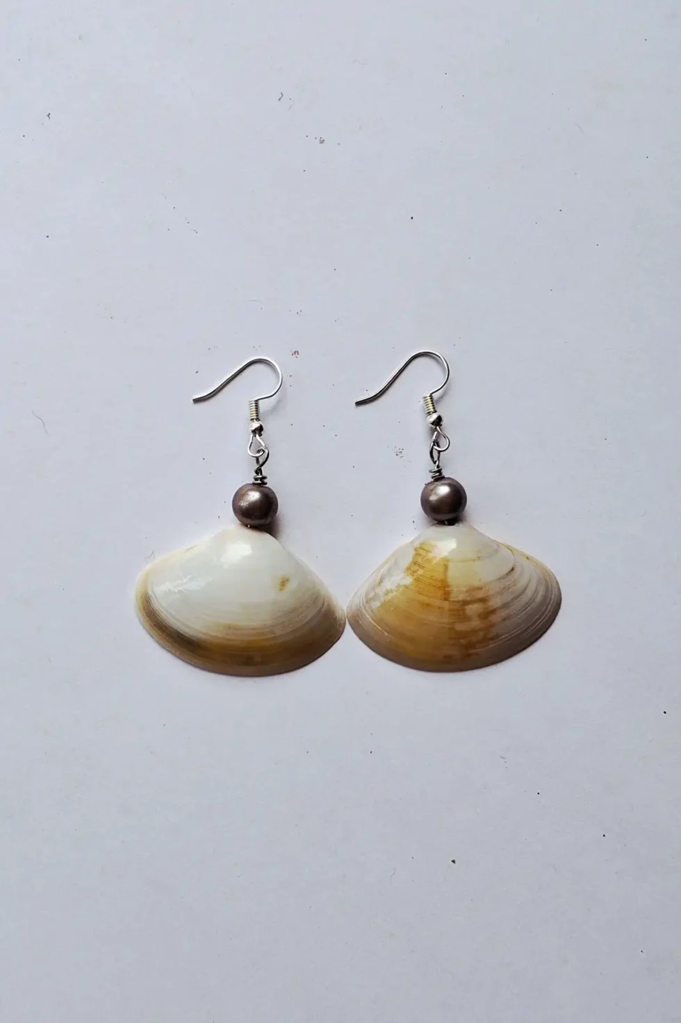 JOA Natural 1 White Hand Painted Sea Shell Earrings, Goa Earrings, Sustainable Jewellery, Designer Earrings, Artistic Earrings, Handmade Earrings, Sepia Stories, Jack Of All, Themed Earrings, Handcrafted Earrings For Women