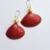 JOA Red & Gold Dotted Small Hand Painted Goa Earrings, Red Earrings, Gold Earrings, Handmade Earrings, Sea Shell Earrings, Handcrafted Earrings For Women, Sepia Stories, Jack Of All, Themed Earrings,