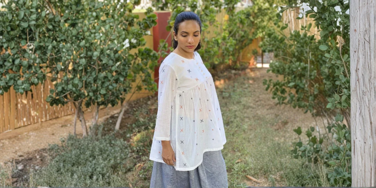 Jamdani Tops, jamdani cotton tops, jamdani tops for women, jamdani technique, jamdani clothes, Jamdani Weaving, Jamdani Motifs, jamdani design, jamdani fabric, Sepia Stories