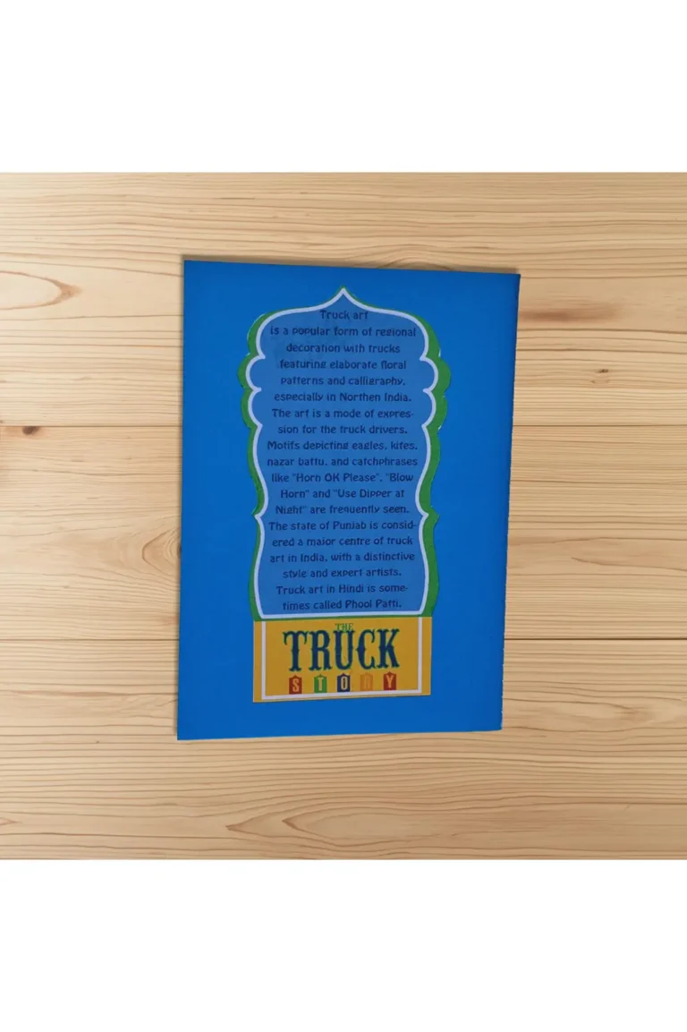 JOA Truck Story 4 Blue Notebook For Daily Notes, Blue Notebooks, Handmade Notebook, Printed Notebook, Artistic Notebooks, Creative Writing Notebooks